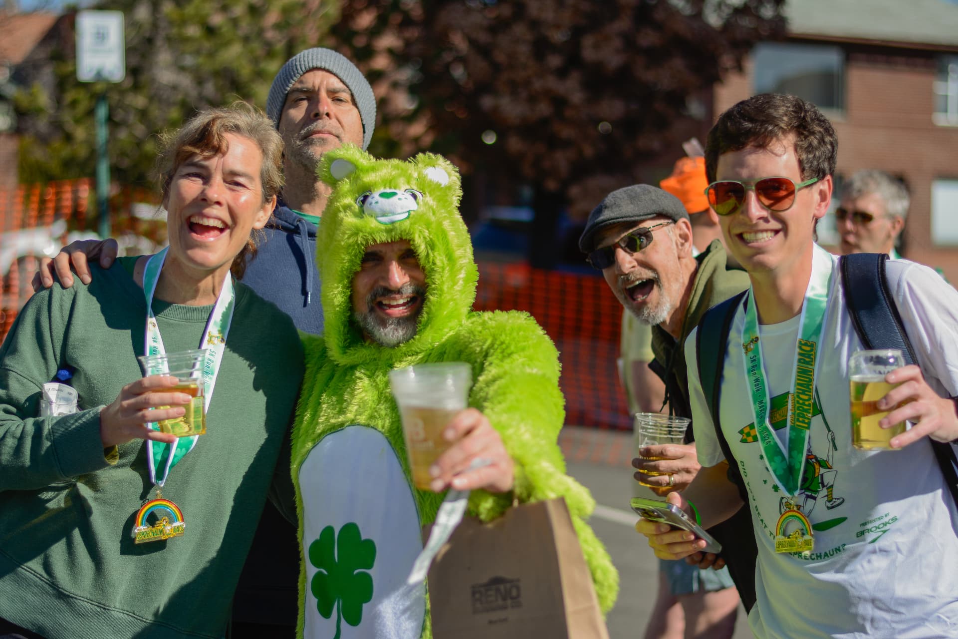 Medals, beers, and a Care Bear costume at the finish festival
